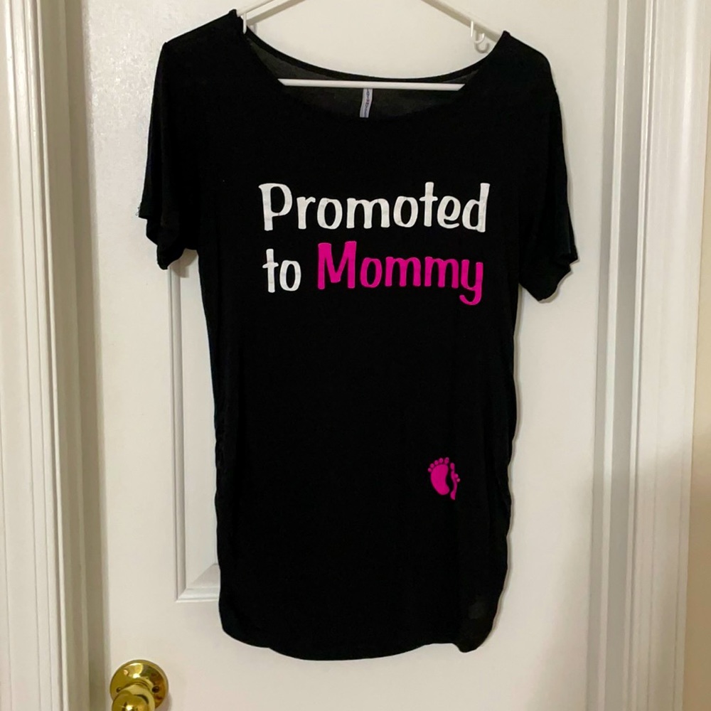 Maternity promoted to mommy T-shirt